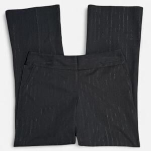 VTG Y2K Tracy Evans Black Silvery Pinstripe Mid Rise Wide Leg Dress Pants 11